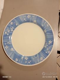 Sottopiatti in ceramica bianchi fiori azzurri