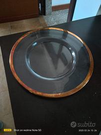 Piatti in cristallo bordo in oro