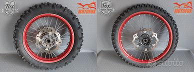 COPPIA RUOTE HONDA ENDURO CR CRF 21-18 FINO 2012