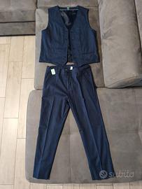 Gilet e pantalone gessato Idexè 12-13 anni