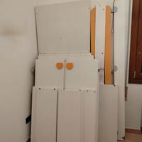 camera da letto bambina con rete e materasso