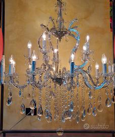 LAMPADARIO CON GOCCE DI CRISTALLO 