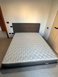 Letto matrimoniale contenitore con materasso