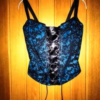 CORSETTO BUSTINO PIZZO/RASO CON LACCI  *NUOVO*