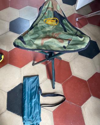 Sgabello pieghevole trekking camping pesca