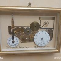 Quadro artistico unico con meccanismi di orologi a