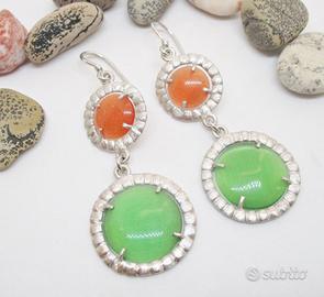 Orecchini in Argento 925 con Cristalli colorati