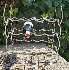 Porta bottiglie vino in metallo