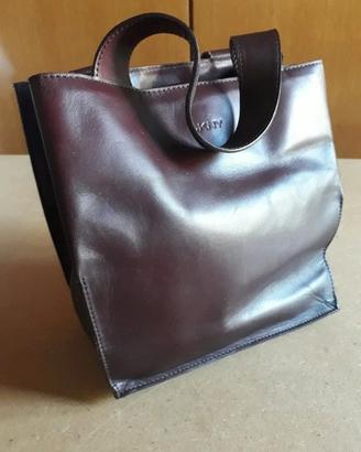 Mini borsa color borgogna DKNY
