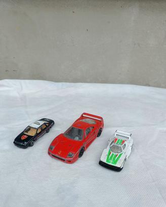 3 Modellini Auto Vintage Ferrari F40 Bburago Macch