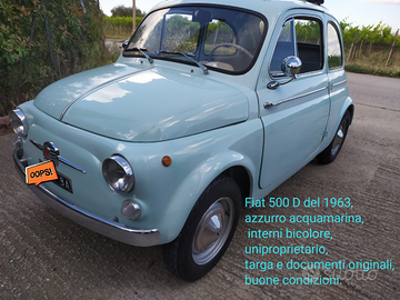 Fiat 500 D 1963 uniproprietario