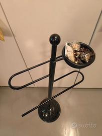 Elegante porta asciugamani nero