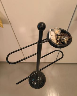 Elegante porta asciugamani nero