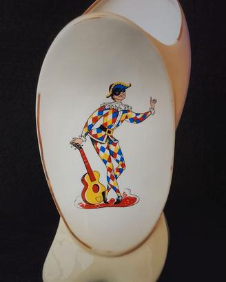 Raro vaso Arlecchino e Pulcinella collezione