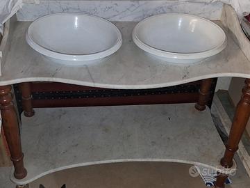 lavabo a due catini  in marmo