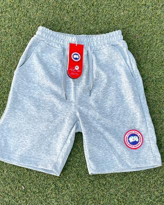 Pantaloncini CanadaGoose grigi con logo rimovibile