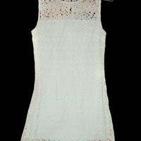 Vestito tubino in pizzo bianco