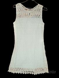 Vestito tubino in pizzo bianco