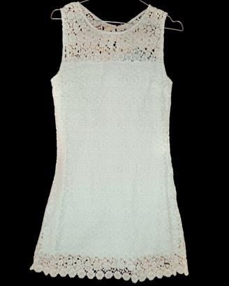Vestito tubino in pizzo bianco