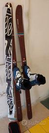 set completo sci alpinismo:sci+attacco+pelli+scarp
