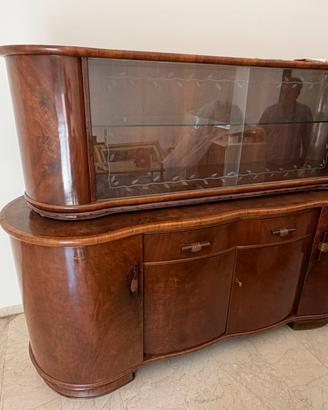 Mobile bar / credenza Art Déco con grande vetrina