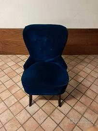 Poltroncine in velluto blu