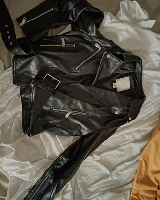 giacca di pelle NUOVA Calvin Klein xs