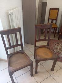 Due sedie noce vintage 