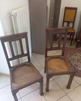 Due sedie noce vintage 
