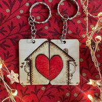 portachiavi coppia san valentino casa nuova idea