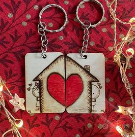 portachiavi coppia san valentino casa nuova idea