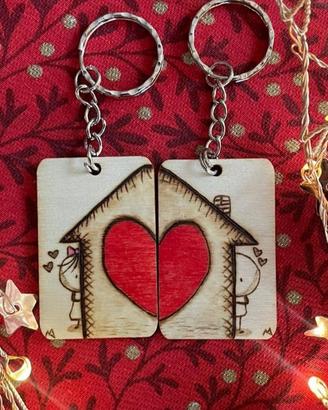 portachiavi coppia san valentino casa nuova idea