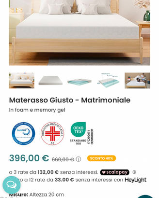 Materasso matrimoniale