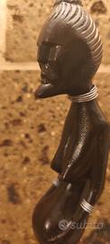 Scultura In Legno Donna Africana Incinta Cm 42