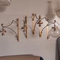 5 appliques in ferro dorato