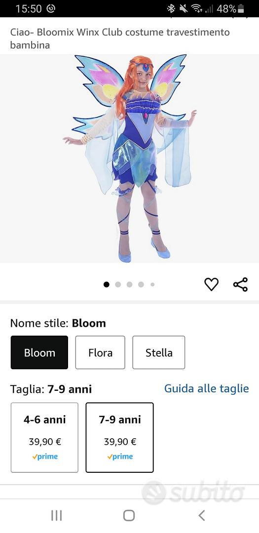 Costume da carnevale bimba_Bloom Winx Club Tutto per i bambini