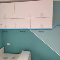 Pensile IKEA PLATSA 220x100x40 bianco con ante