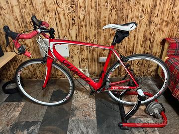 Bici corsa carbonio Specialized + Rulli