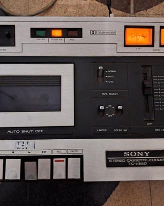 Sony TC-118SD piastra cassette vintage funzionante