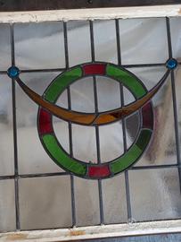 Finestre piombate di vetro colorato liberty 