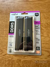 Crucial RAM DDR5 32GB (2x16) 6400MT/s 38 CL