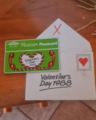 carta Telecom da collezionare per Valentine's day