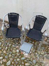 13 SEDIE ALLUMINIO ESTERNO FILO INTRECCIATO vintag