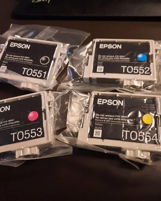 cartucce ink  Epson TO551 TO552 TO553 TO554
