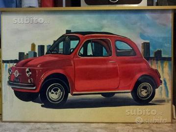 Quadro fiat 500 rossa