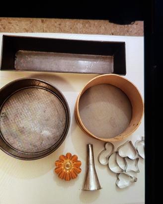 Stampi dolci e biscotti, setaccio farina