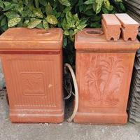 Stufe in terracotta con bruciatore a gas