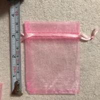Sacchetti organza rosa 7x9 cm