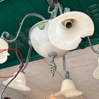 LAMPADARIO metallo e vetro