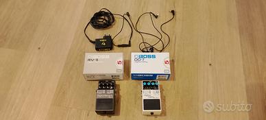 Pedalini Boss DD-7 Boss RV-5 e Truetone 1 Spot